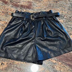 Zara Black High Waist Women Shorts